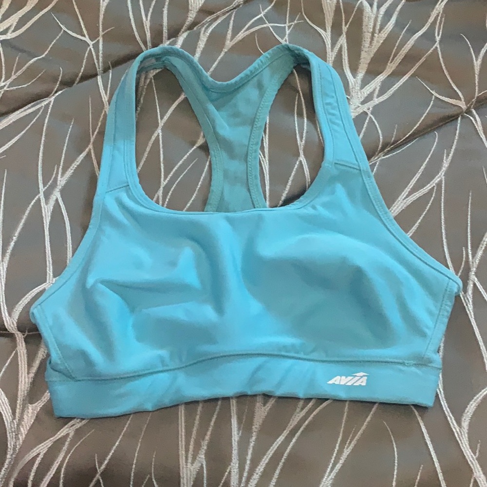 Blue sports bra